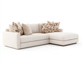 Sofás de esquina de tejido 270 x 165 x 82 cm - beige claro - sofá seccional acolchado con chaise longue