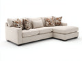 Sofás de esquina tapizados 280x165x86 cm - Beige claro - Diseño moderno con chaise longue y asiento amplio